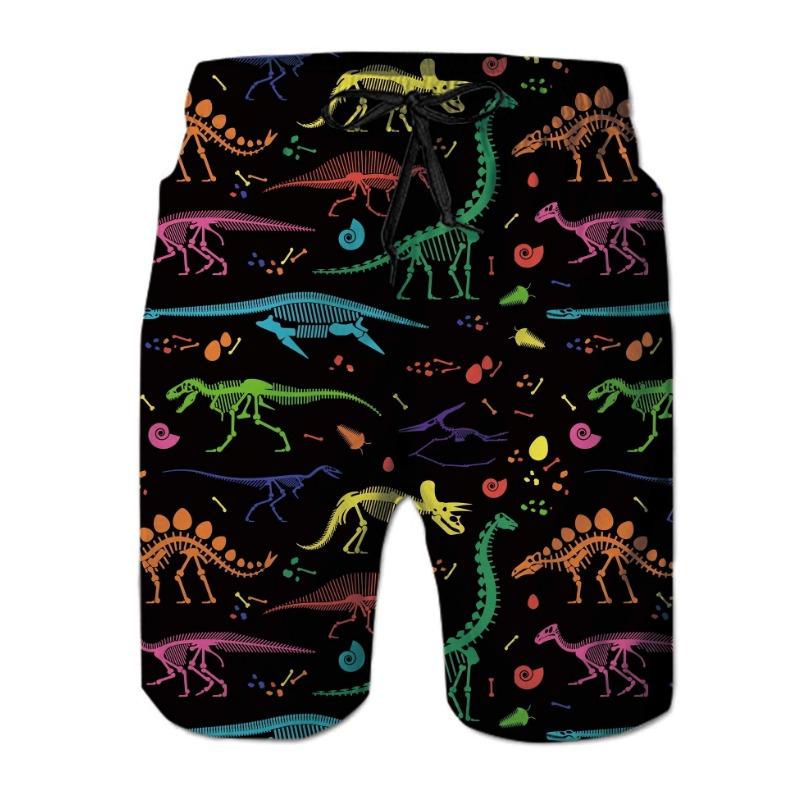 Men's Beach Shorts Kids Summer Swimwear Shorts Breathable Surf Board Shorts Quick Dry Casual Sportwear Swim Trunks Boy