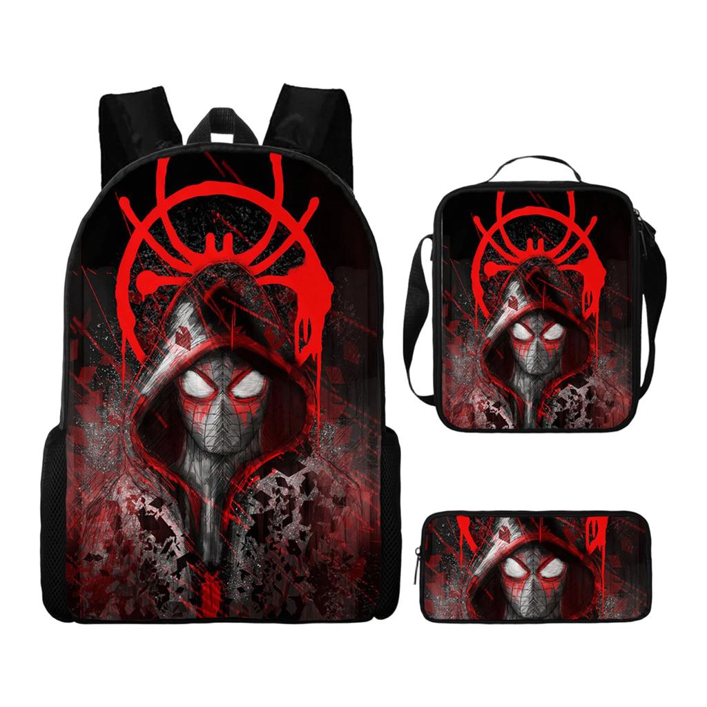 Casual Backpack Large Capacity School Bag with Pencil Case and Lunch Bag Set Suitable for Daily Use Travel and Work