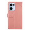 For Oppo Reno13 5G (Global) Case with Wrist Strap Y Shaped Lines Imprint Leather Phone Cover