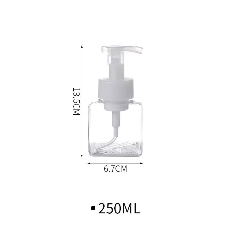 OIMG 250ml Transparent Foaming Soap Dispenser Bottles (4-Pack)