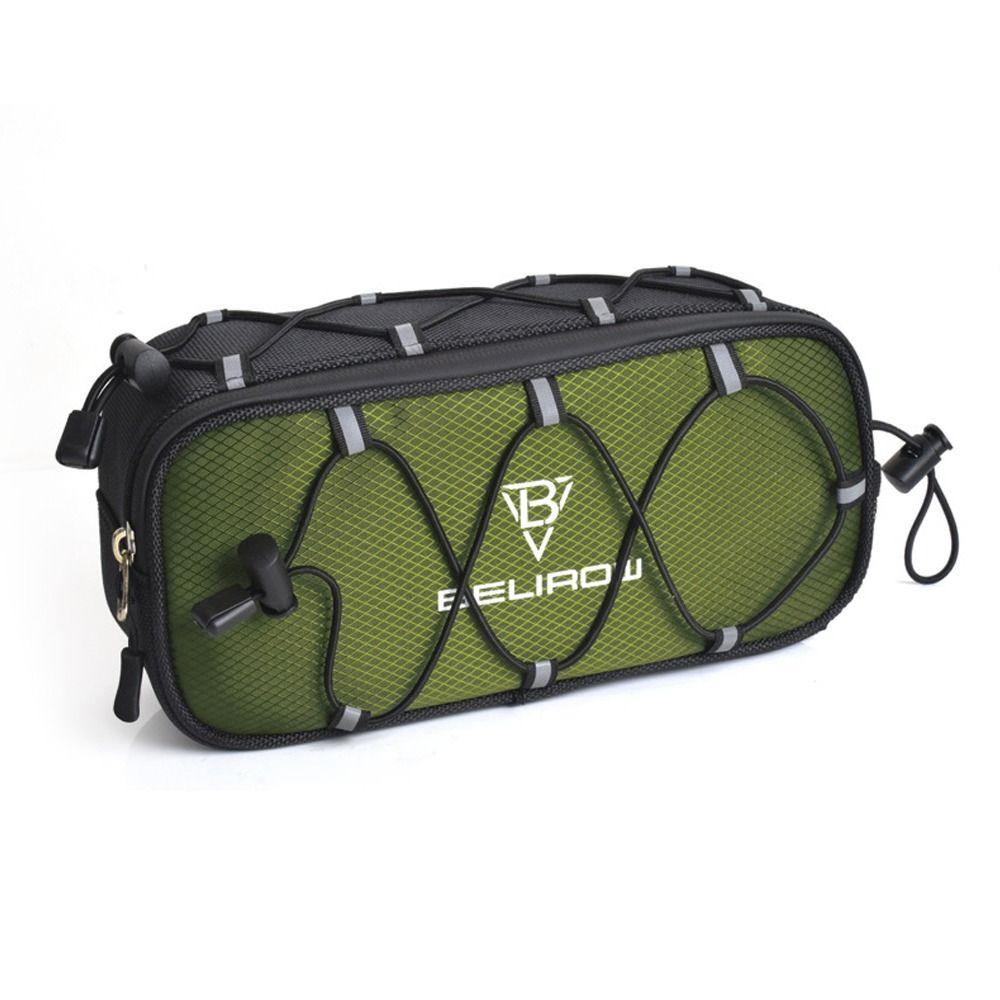 

Водонепроникна передня сумка для велосипеда Велика місткість Велосипедна передня сумка Багатофункціональна велосипедна передня сумка Гірський велосипед 2.1L-245x115x75mm зелений