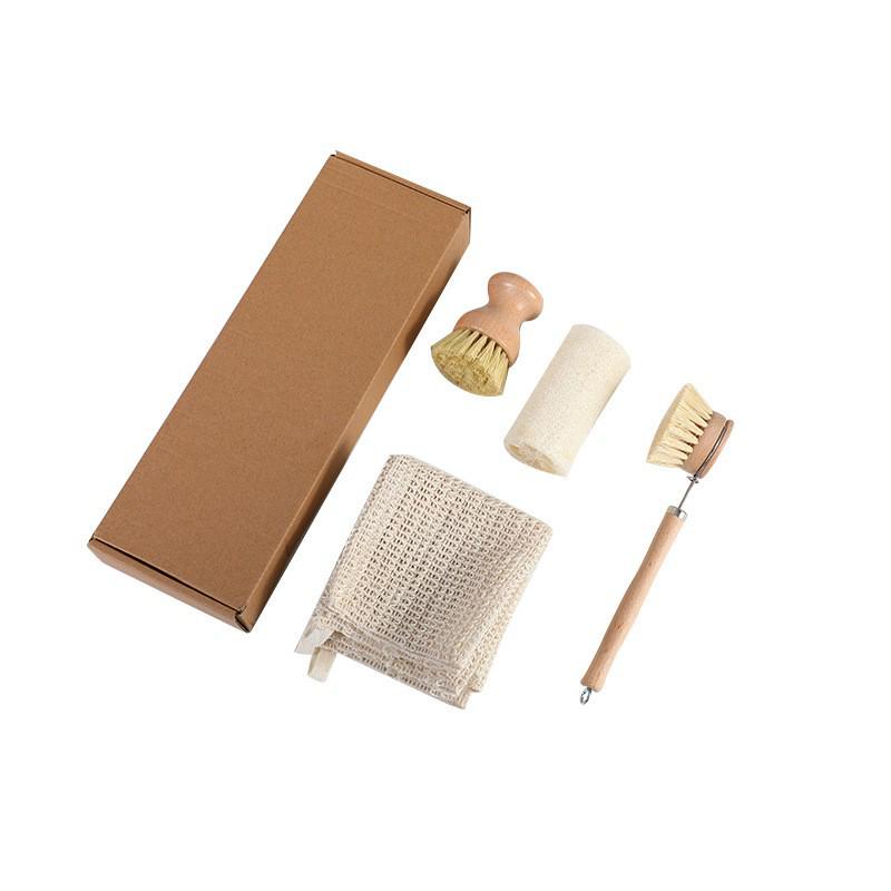 Exquisite Beech Wood & Sisal Dishwashing Brush with Short Handle for Kitchen Cleaning