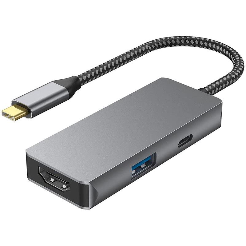 USB-C 3-in-1 Multi-Port Docking Station: HD Expansion Hub for Huawei & Apple Laptops.