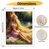 Disney Rapunzel Oil Painting Kit, Home Decor Handmade Gift, Tangled Princess Forest Art, DIY Paint by Number Canvas Wall Decor Craft