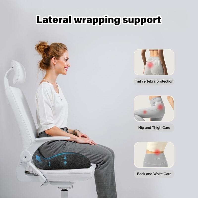 Thickened Pressure Relief Sitting Pillow Removable Washable Cover for Sedentary Work Driving Comfort