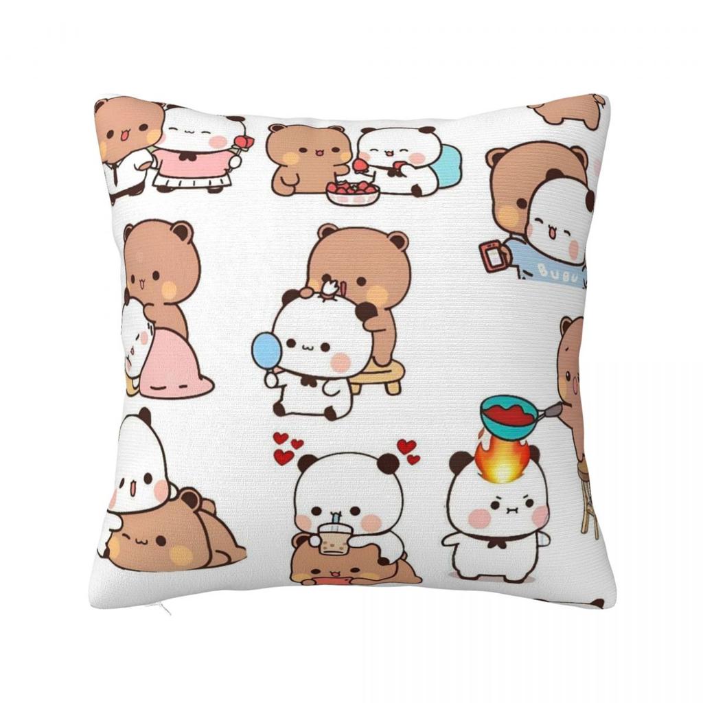 Bubu Dudu Cute Cartoon Bear Character Pillow Cover Kawaii Panda Cute Pillow Case Soft Cushion Cover Pillowcases For Sofa