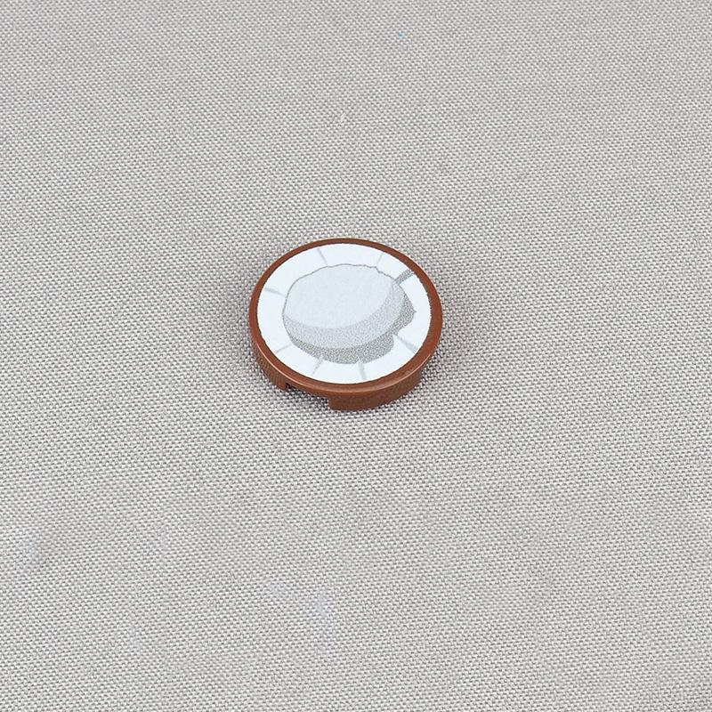 

Non-Toxic Moc 10Pcs Printed 14769Pb 2X2 Half Open Coconut Water Pattern Building Block Kit 14769 Grove Tree Flower Particle Children Toys