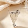 DIY Bouquet Necklace Ladies Flower Holder Necklace Elegant Bouquet Necklace Insert Preserved Dried Flowers Gift for Women Flowers Not