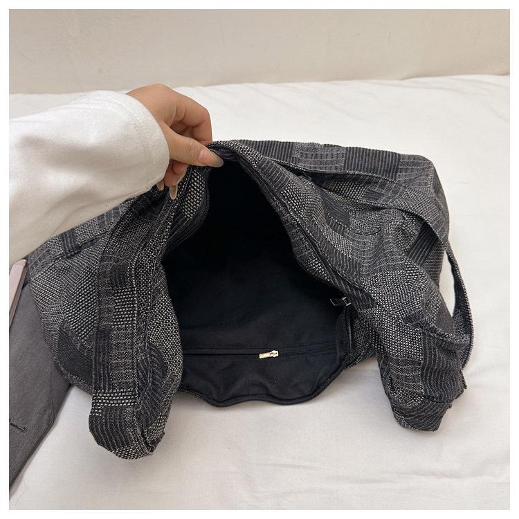 Korean Style Denim One-Shoulder Bag - 2026 Versatile Large Capacity Crossbody for School & Commute