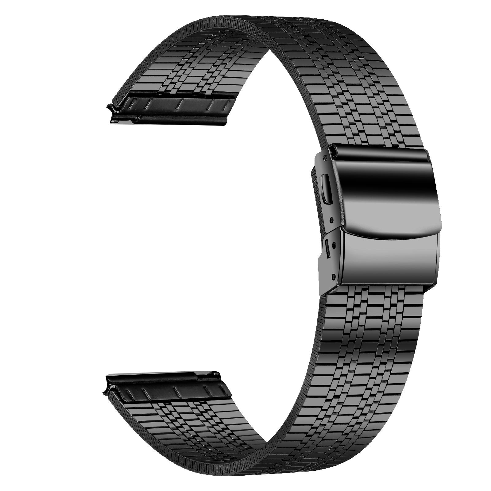 

For Samsung Galaxy Watch 46mm Stainless Steel Watch Band Stylish 22mm Replacement Wrist Strap Black