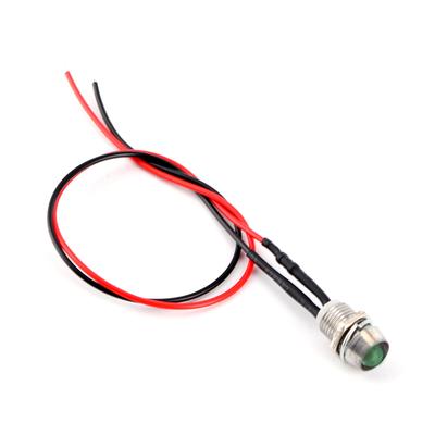 4 Pcs 12v 8mm LED Panel Pilot Dash Warning Light Indicator Lamp Car Van Green