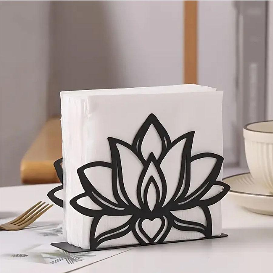 Iron Vertical Napkin Holder, Tabletop Tissue Dispenser Stand for Cafe Hotel Restaurant Dining Table