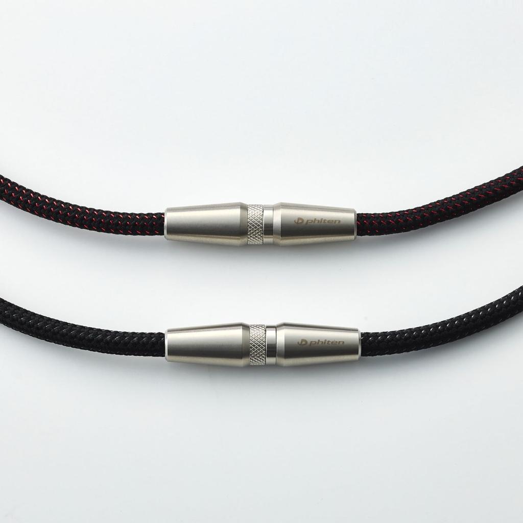 Phiten RAKUWA Neck X50 AG Knurled Amazon with Aqua Gold and Aqua Titanium Impregnated Pure Gold 50x the Concentration of Aqua Titanium Necklace,