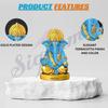Handcrafted Blue Ganesha Idol for Car Dashboard Item: Ganesh Ji, Ganpati Bappa Murti for Home Decor - Exquisite Car God Idols