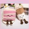 Heartwarming Bear Doll Cake And Milk Tea Themed Plush Toy Adorable Gift Girl