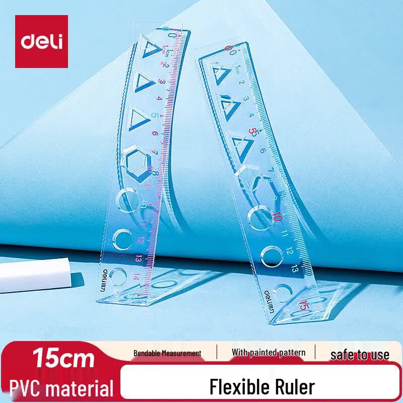 Deli 15cm Flexible Clear Ruler