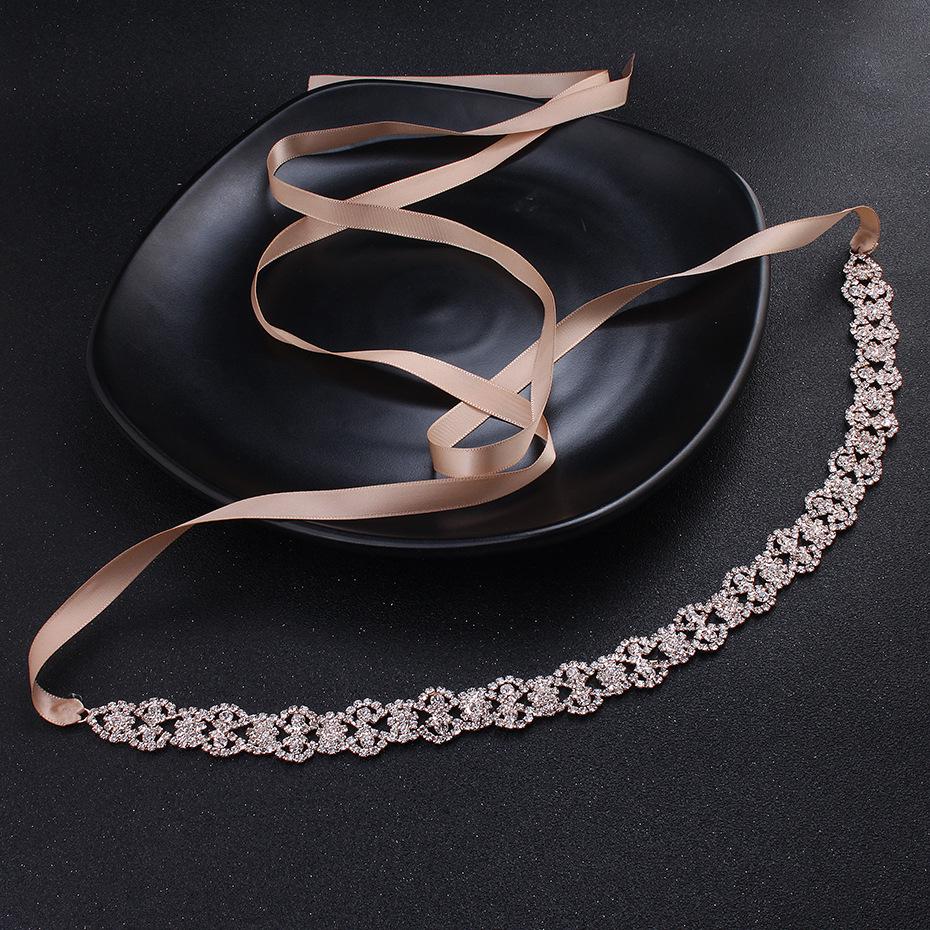European & American Rhinestone Belt Wedding Dress Accessory: Classic Bridal Waistband, Versatile Metal Chain