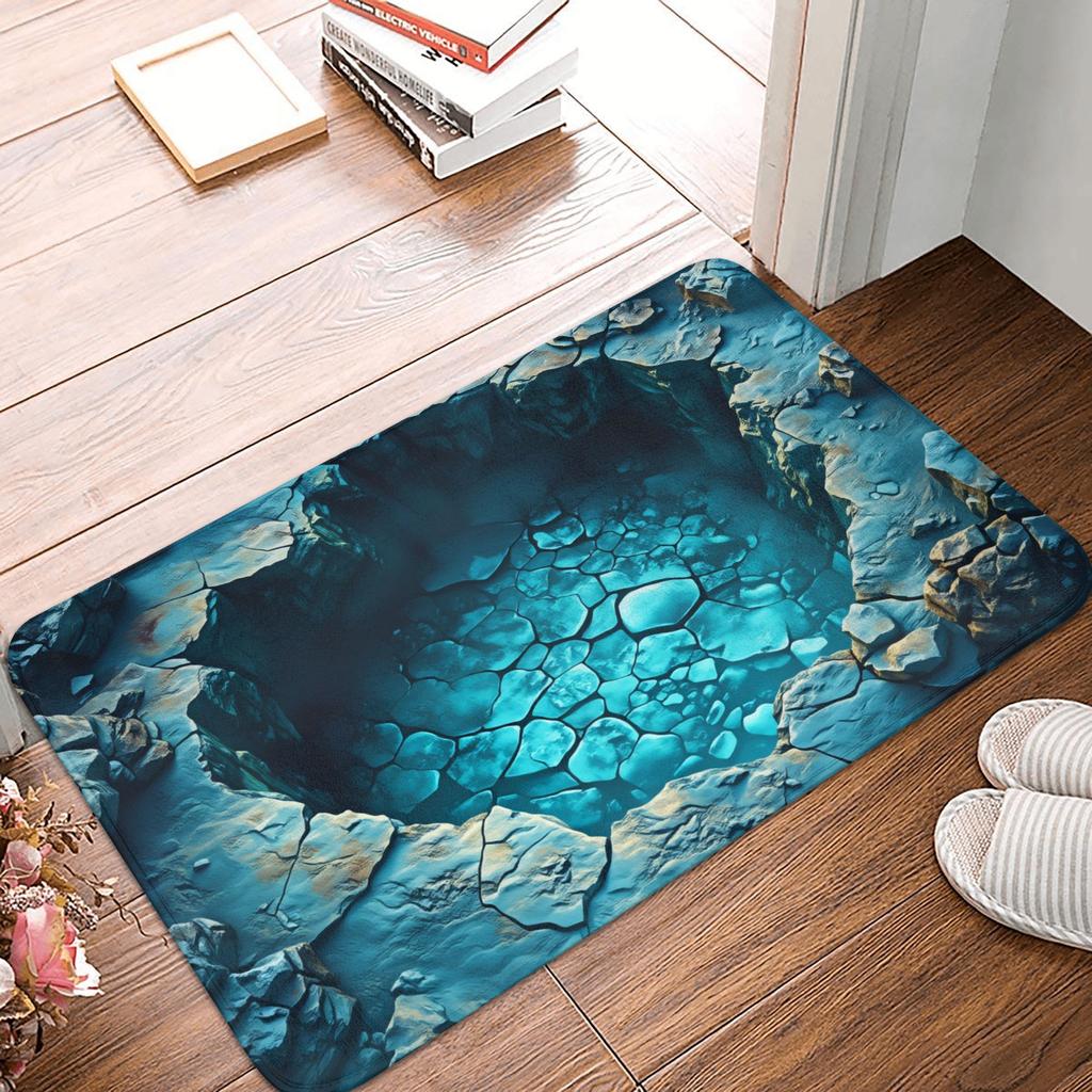 Vibrant 3D Koi Fish Illusion Doormat Non-Slip Bathroom Kitchen Mat Bedroom Balcony Door Floor Entrance Carpet Rug