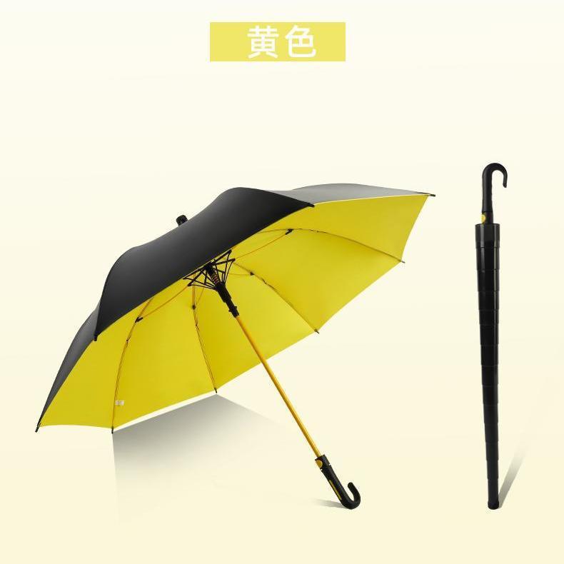 17-Inch curved handle waterproof cover golf umbrella oversized men's double long-handled umbrella sun protection and UV protection straight