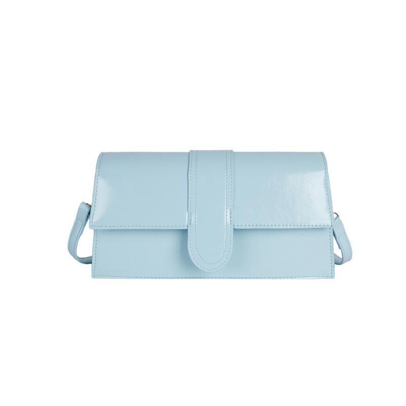 Simple small square handbag, crossbody bag, casual and unique commuter shoulder bag, stylish, cute, and lightweight crossbody bag. синий