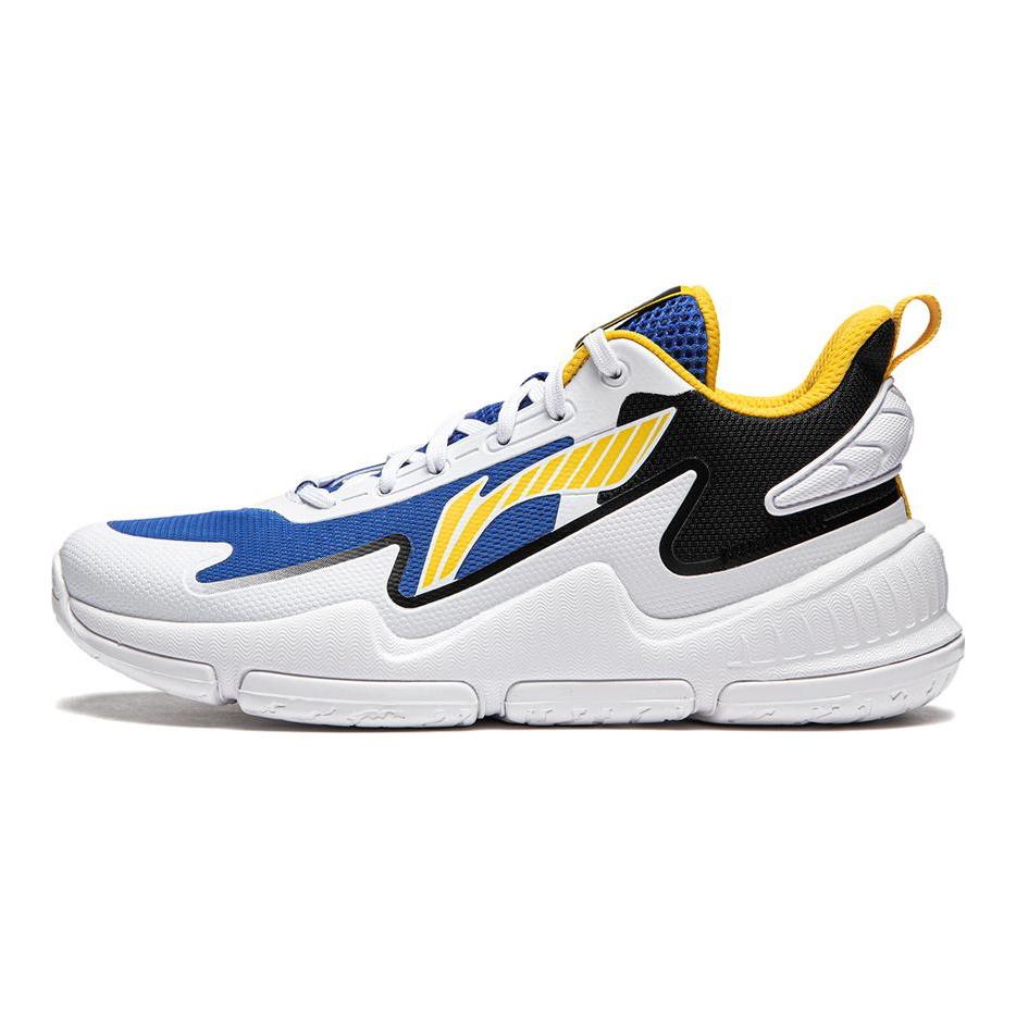 Li-Ning Cloud Non-Slip Anti-Kick Rebound Breathable Support Kids Basketball Shoes Kids Sneakers White Blue Black YKBU050-9