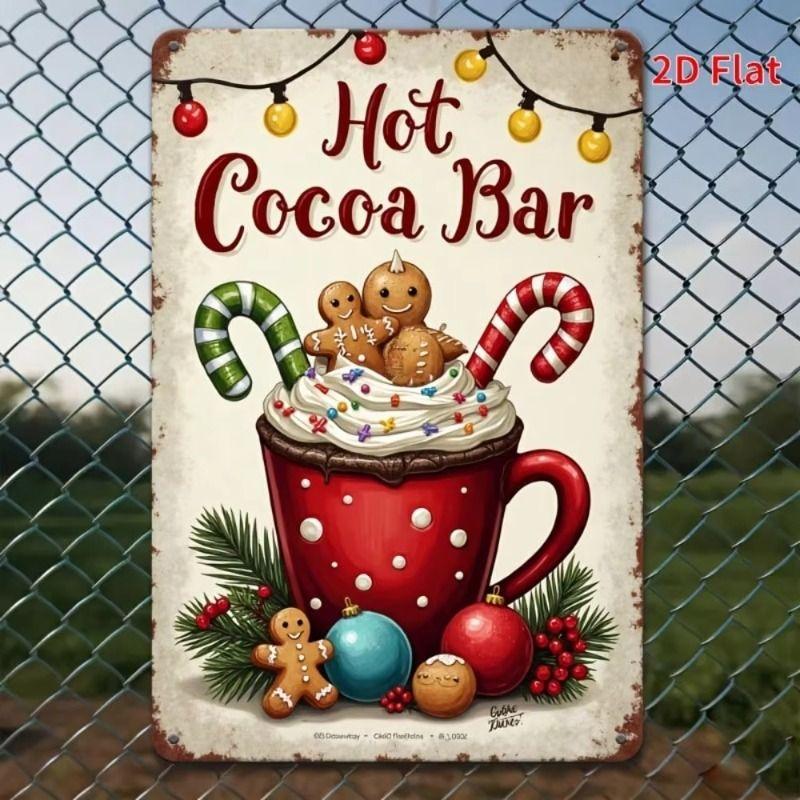 Retro Metal Wall Art Panels, Living Room Decorative Tin Signs, 20x30 cm