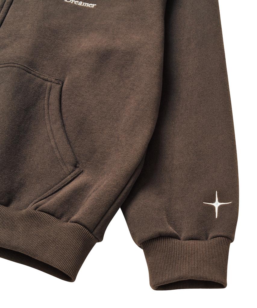 The Dreamer Weighted Blanket Zip-Up Hoodie Cocoa Brown