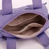 Nylon Pillow Shape Shoulder Bag With Top Handle Multi Zipper Pockets Lightweight Travel Tote For Women Daily Commute