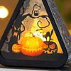 Halloween Pumpkin Lantern Witch Portable Carry Light Trick or Treat Decoration Party Scene Setup Props for Mantel Cabinet Decor