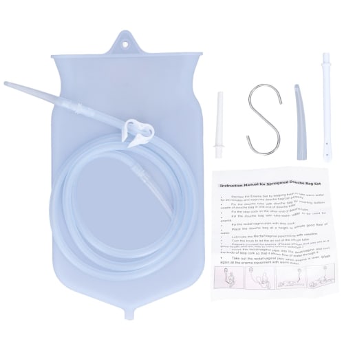 Enema Bag Set, 2L Practical Enema Kit for Colon Cleansing