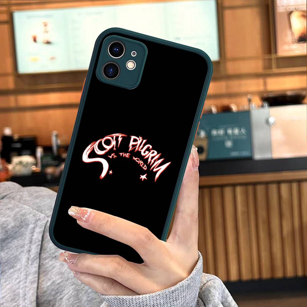 S-Scott Pilgrim Silicone Case For iPhone 16 15 14 13 12 11 Pro Max Plus X XS MAX Shockproof Matte Cover