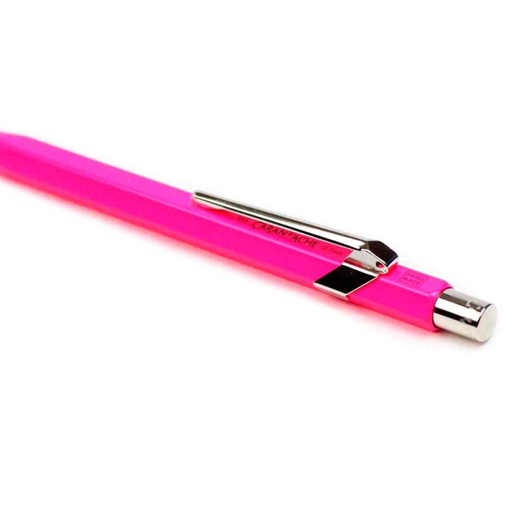 Caran d'Ache 849 Classic Line Mechanical Pencil, 0.7mm, Fluorescent Pink, 0844-090