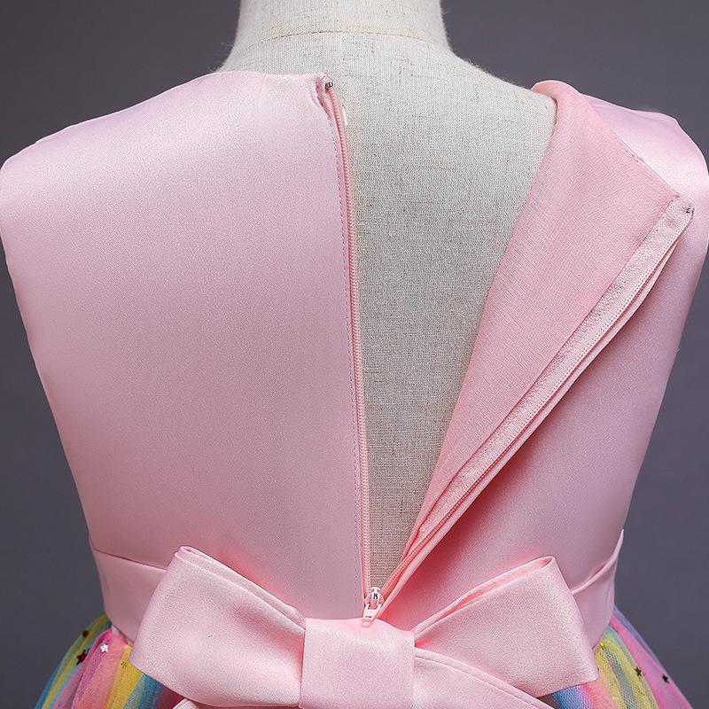 Rochie fetiță drăguță colorată cu imprimeu rochie de vară occidentală rochie prințesă pentru copii