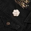 Jewelry Accessories Elegant Pin Enamel Rose Flower Brooch Alloy Coat Brooch Pearl