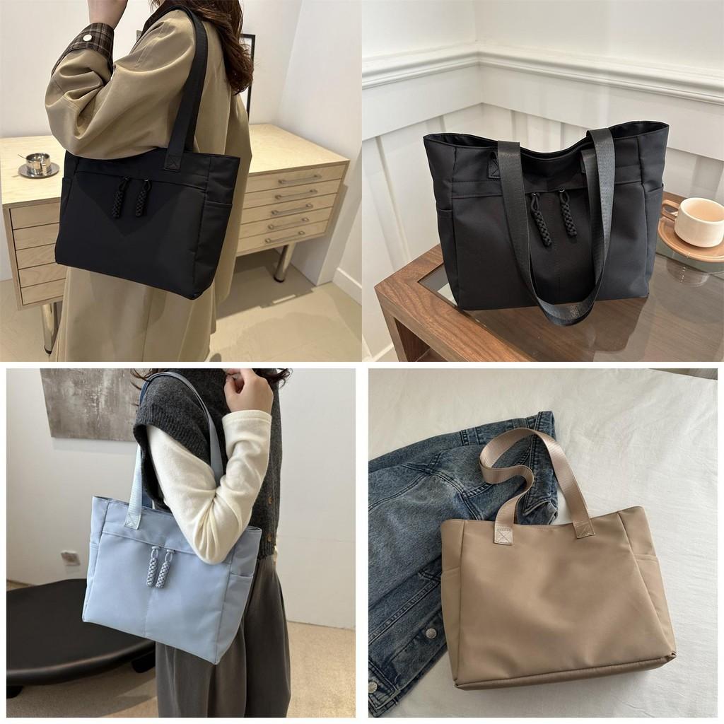 Large Stylish Nylon Handbag For Women Featuring Unique Stitching Details And Versatile Design