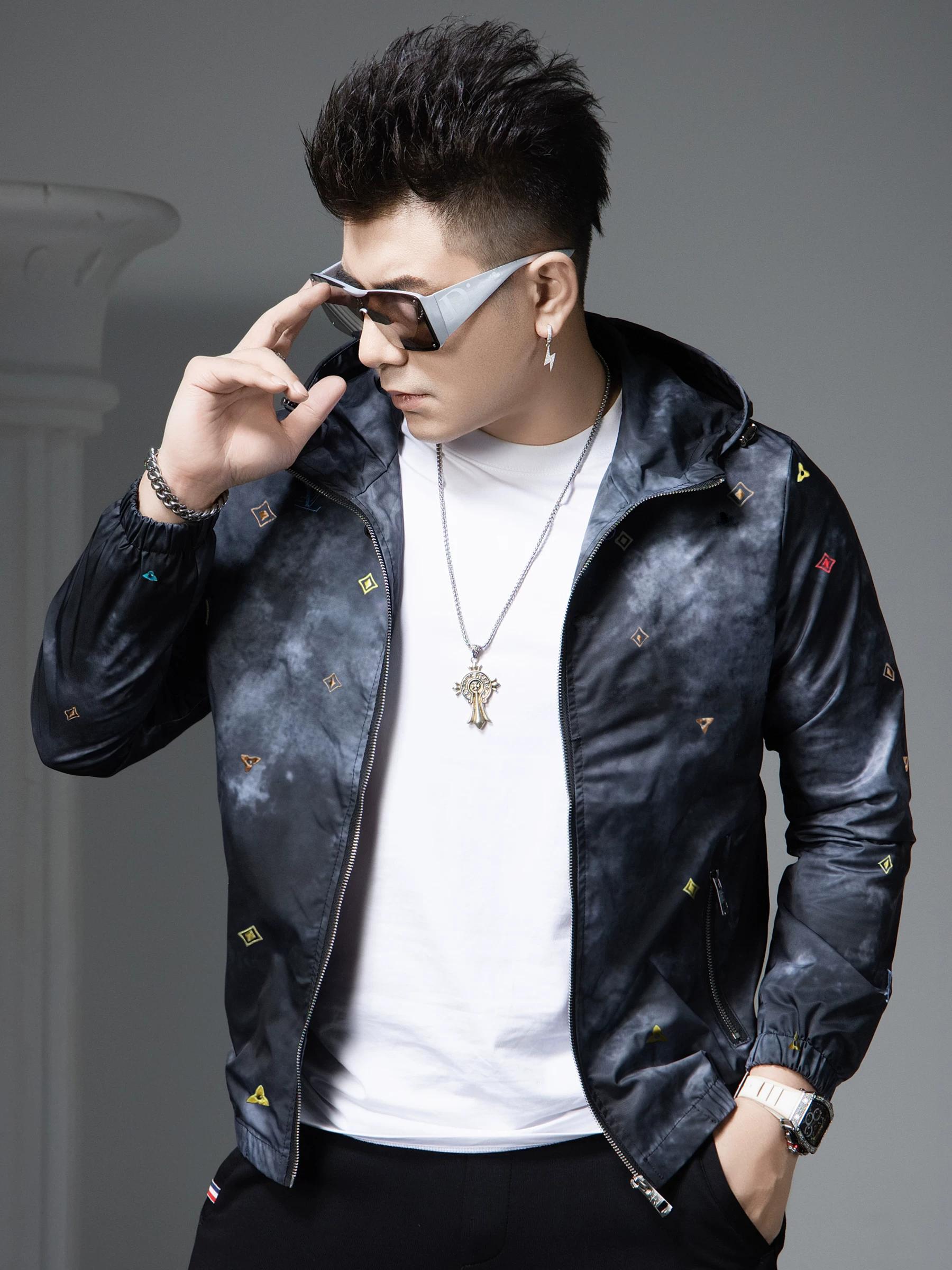 European Goods 2025 New Autumn Fashion Brand Hoodie Men s Fashion Casual Top High end Embroidery Windproof Jacket L коричневый