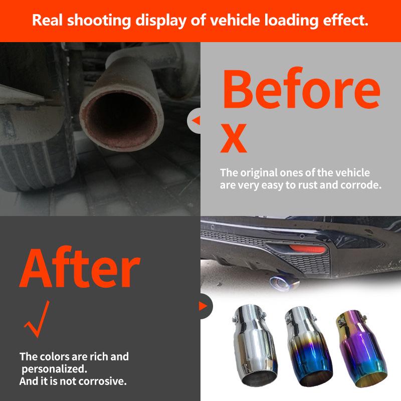 Stainless Steel Tailpipe for 6022 Jimny, Yueyue, Yuexiang M4, M2, Yingzhi, Hongguang, Cupid Cars