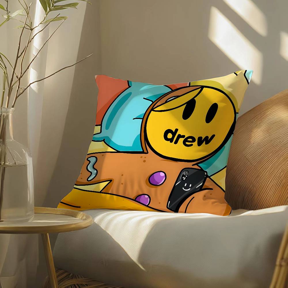 

Мультяшная подушка с грибной головой Drew House - Шелковистая элегантная Удобная Наволочка для дивана-кровати Невидимая молния Пляжная наволочка 12x12Inch