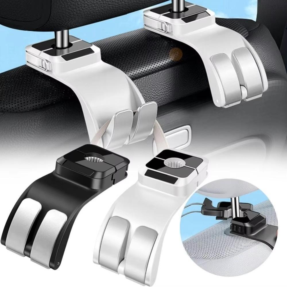 Double Hooks Auto Seat Headrest Hooks Stretchable Auto Fastener Hooks  Purses