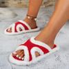 Fashion Furry Slippers Women 2025 New Autumn Winter Indoor Fashion Shoes Lightweight Soft Flat Shoes Woman Home Fluffy Slides Women