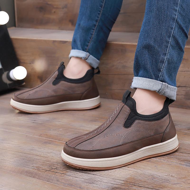 Winter Cotton Shoes Men's New Velvet Thickened Wool Medium Warm Snow Boots