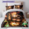 Fire Force  Pattern Bedding,Quilt Set Quilt Cover Pillowcase Home Birthday Gift (1 * Duvet Cover + 2 * Pillowcase, Without Core)