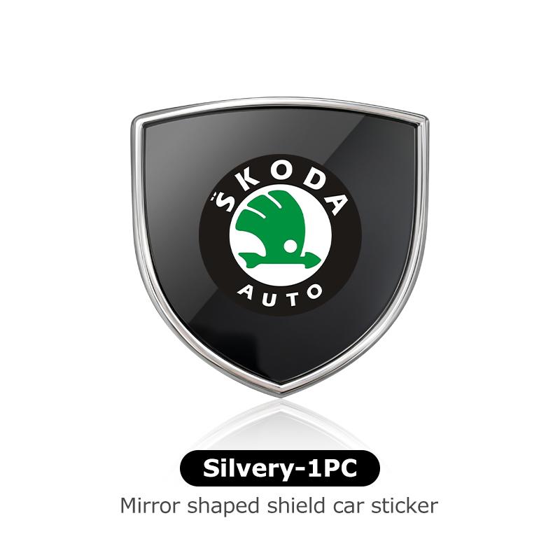Metal 3D Car Body Decor Custom Stickers Badge Labeling For Skoda S Kodiaq Octavia 2 3 Yeti Karoq Rapid Fabia VII VRS VH1