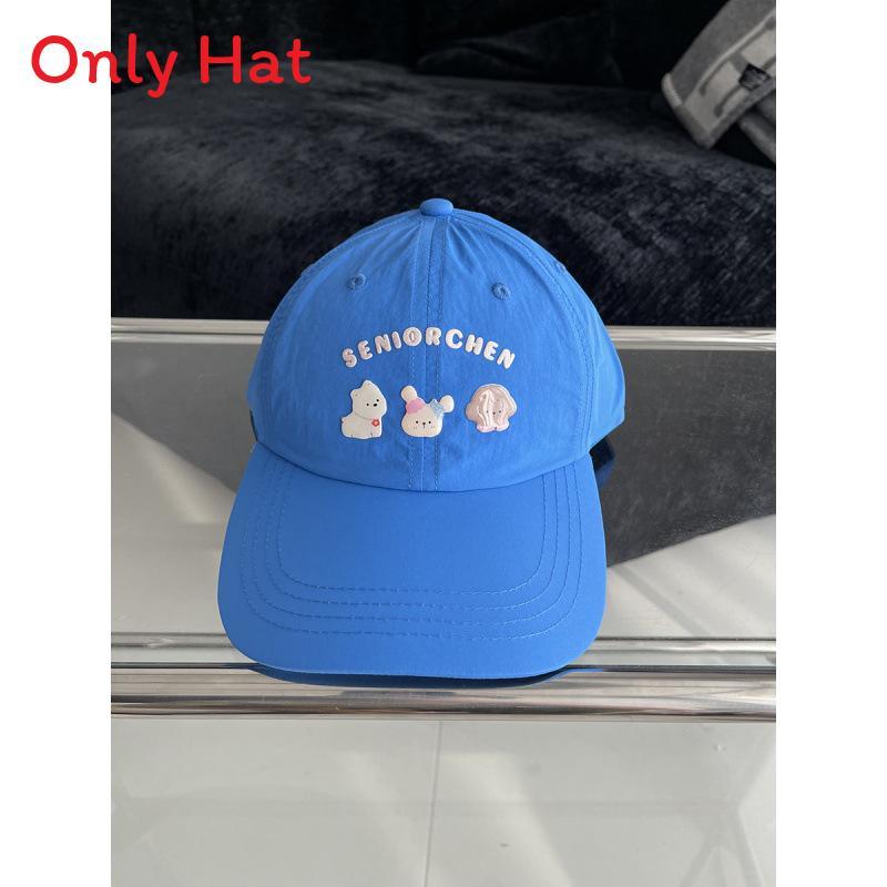 Cotton Baseball Cap With Embroidered Letters For Spring Summer Sun Protection
