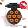 ABWR-Electric Donut Maker Automatic Heating Egg Cake Bread Baking Machine 700W Kitchen Breakfast Makes 7 Donuts US Plug