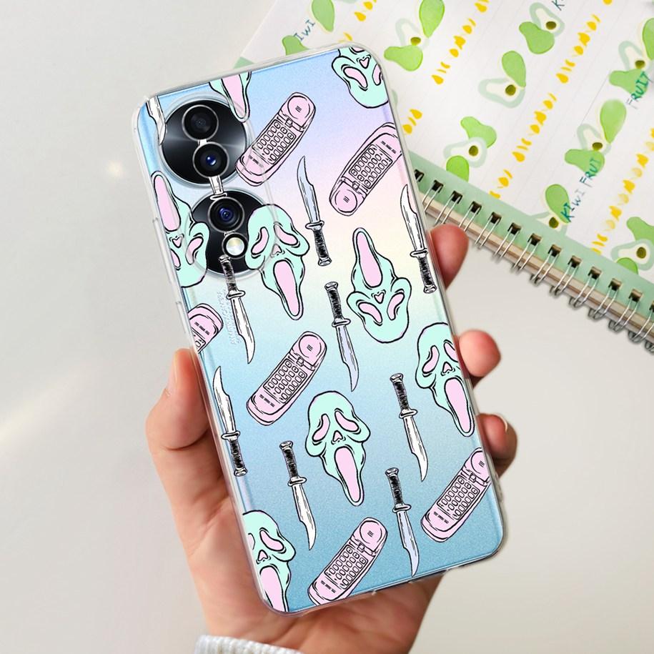 For Honor 70 Lite Case RBN-NX1 Shockproof Cover Fashion Flower Clear Silicone Soft TPU Phone Case For Honor 70 Pro Honor70 Coque