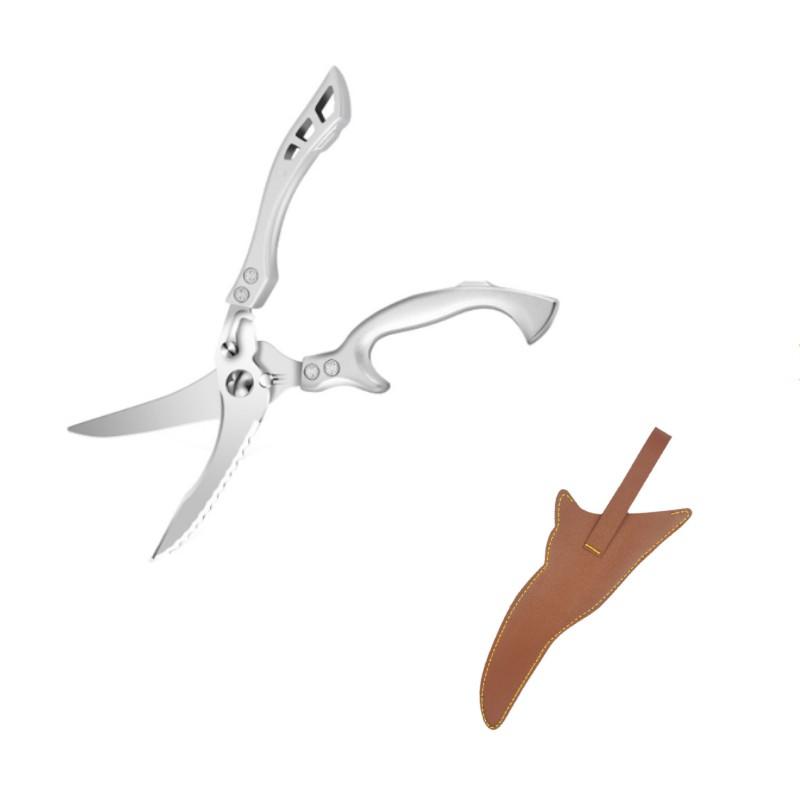Upgrade Multi-Purpose Kitchen Scissors Chicken Bone Scissors Fish Killing Stainless Steel Cook Sharp Scissors Knife Kitchen Tool