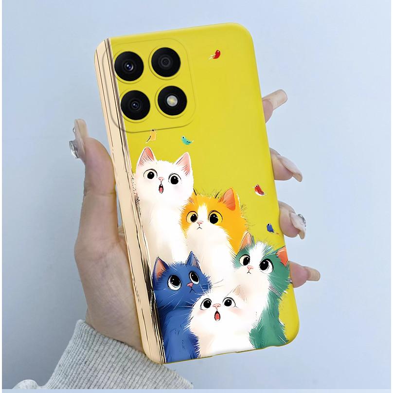 For Huawei Honor X8a Case HonorX8a Soft TPU Silicone Cover Cute Cartoon Panda Phone Case For Honor X6a HonorX6a Plus Coque Funda