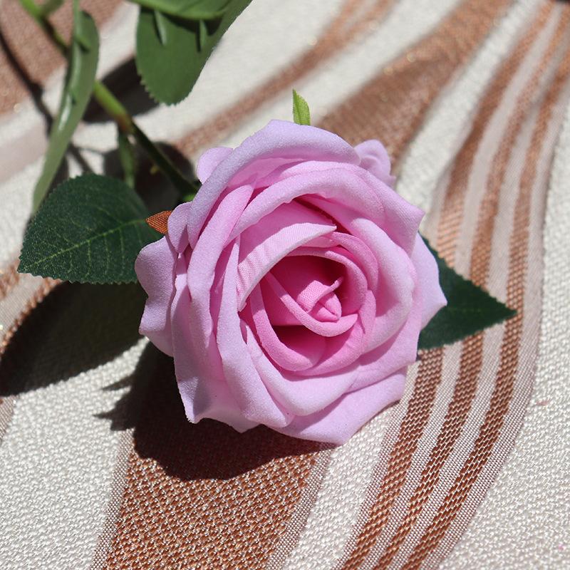 10pcs Simulation Flowers Velvet Pearl Roses Chinese Valentine's Day Gift Fake Flower Artificial Red Rose Wedding Decoration