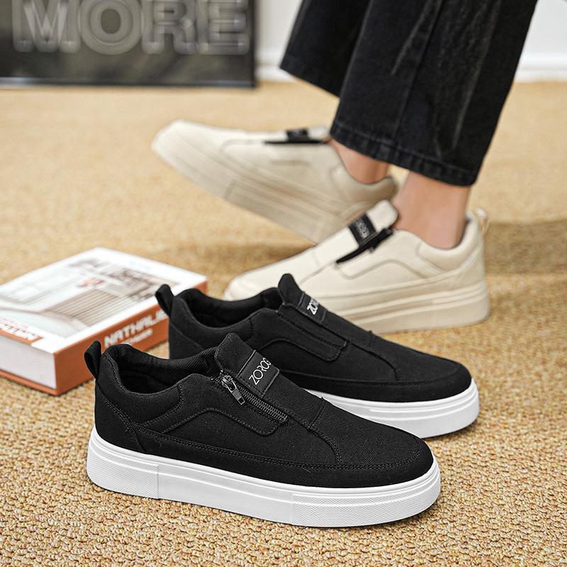 2025 Old Beijing Cloth Shoes Classic Douyin Internet Celebrity Summer Canvas Board Shoes Cover Feet Lazy Shoes Live Outdoor Shoes Men